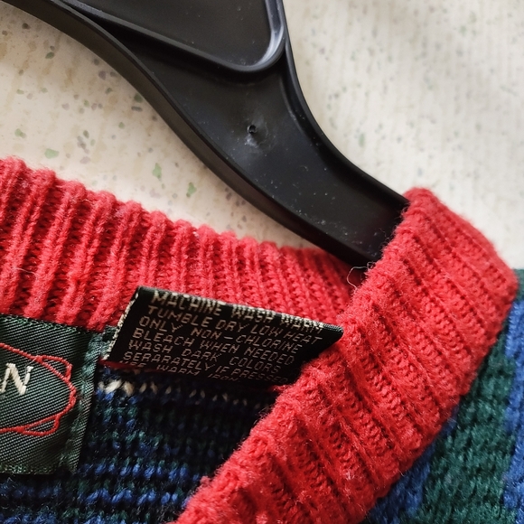 Vintage Jonathan Stewart Christmas Sweater Large Geometric Grandpa Sweater Clean - Picture 4 of 9